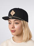 Бейсболка DJINNS арт. 6P SB Crinklecheck Rev. (черный / серый)